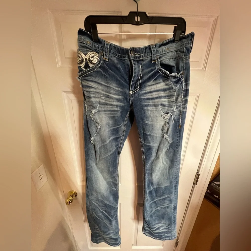 Men’s Affliction cooper jeans size 31 - Picture 2 of 8
